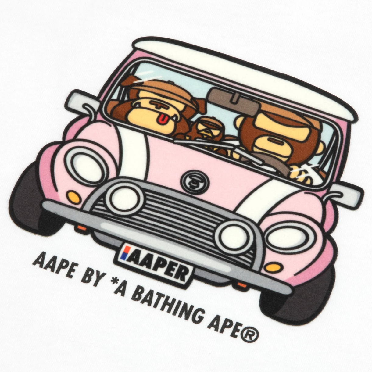 에이프 테마 에이퍼 티 화이트 - 26SS(AAPE Theme AAPER Tee White - 26SS) - 4