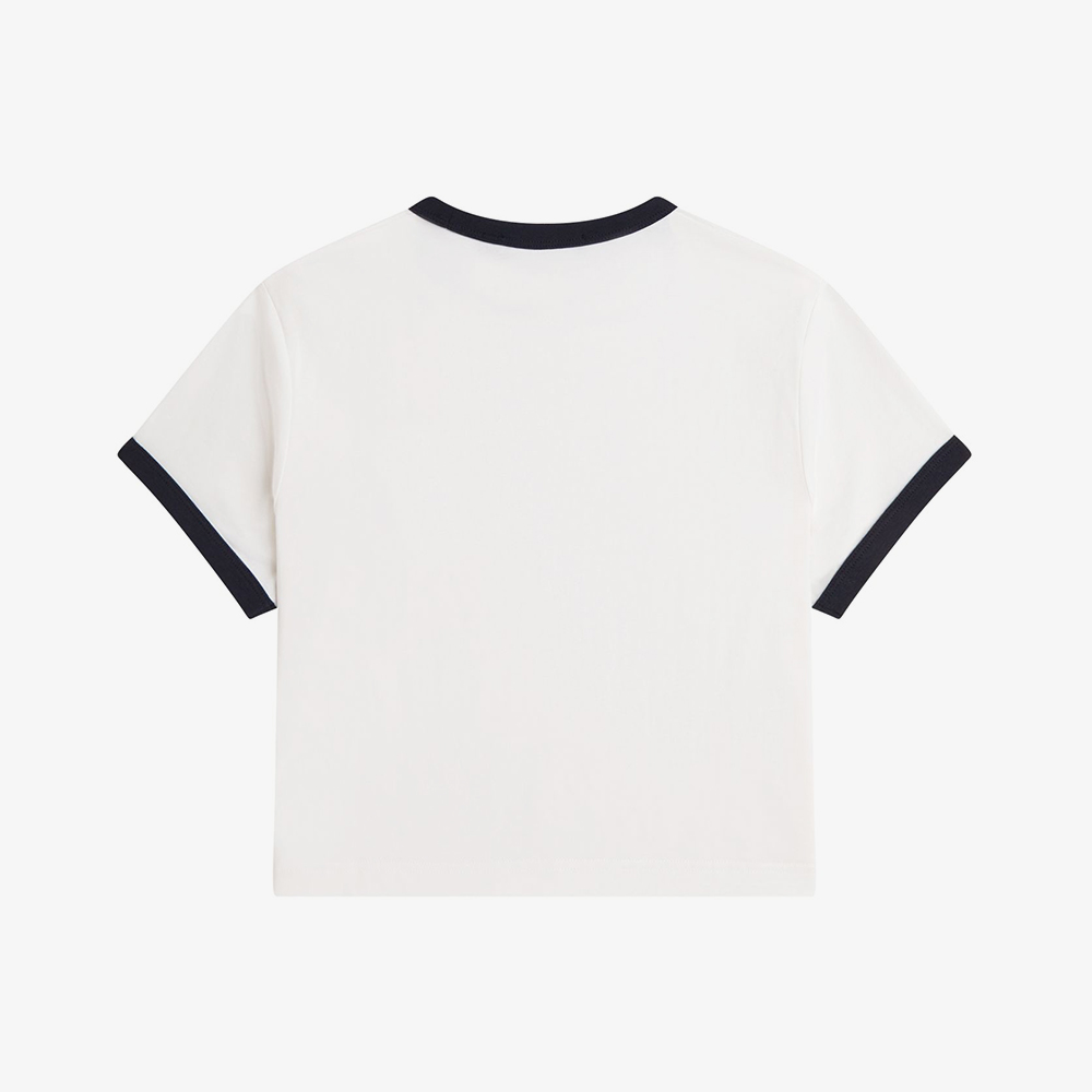 프레드페리 우먼즈 크롭 링어 티셔츠 스노우 화이트(Fred Perry Cropped Ringer T-Shirt Snow White) - 6