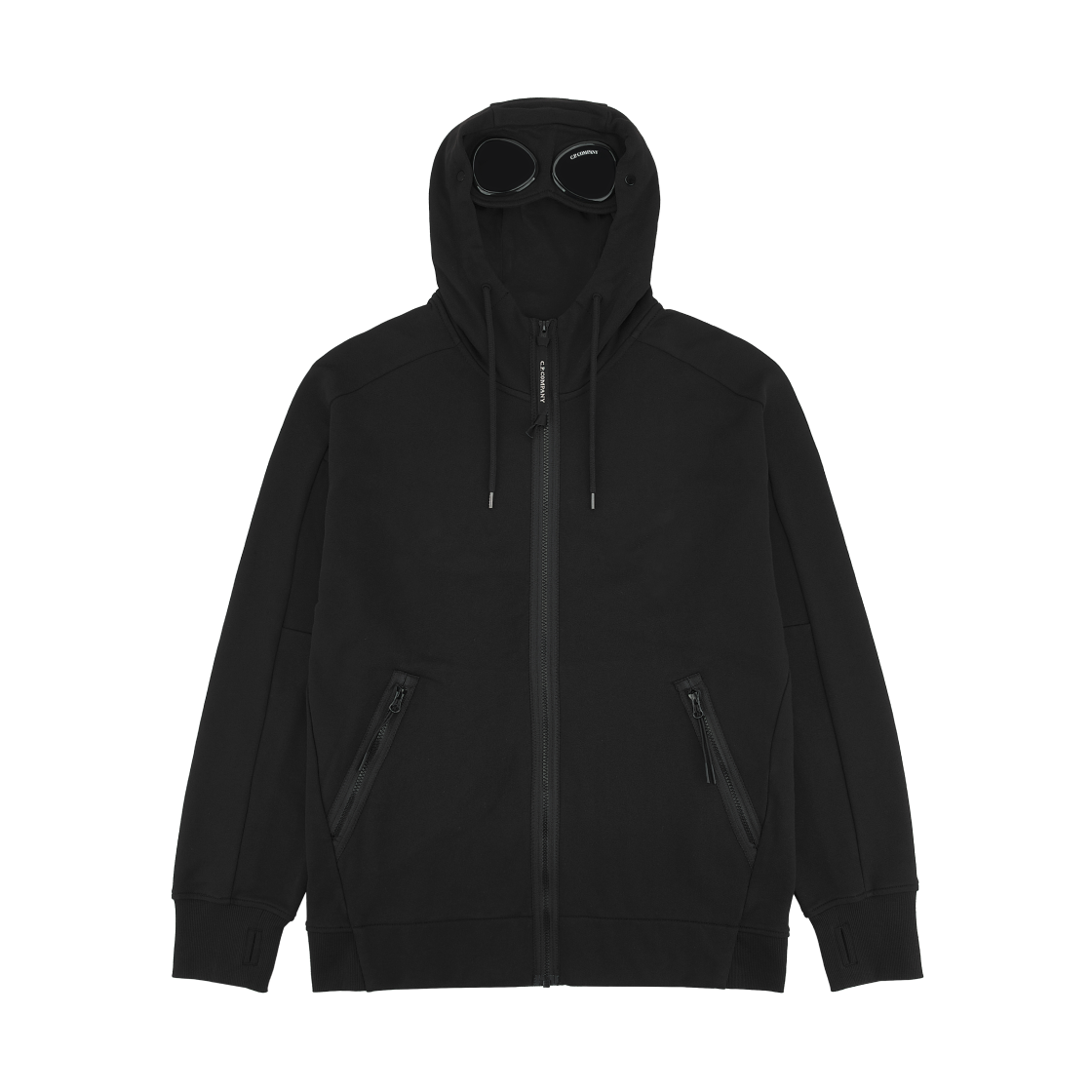 C.P. 컴퍼니 다이애그널 레이즈드 플리스 고글 스웨트셔츠 블랙 - 25FW(C.P. Company Diagonal Raised Fleece Goggle Sweatshirt Black - 25FW)