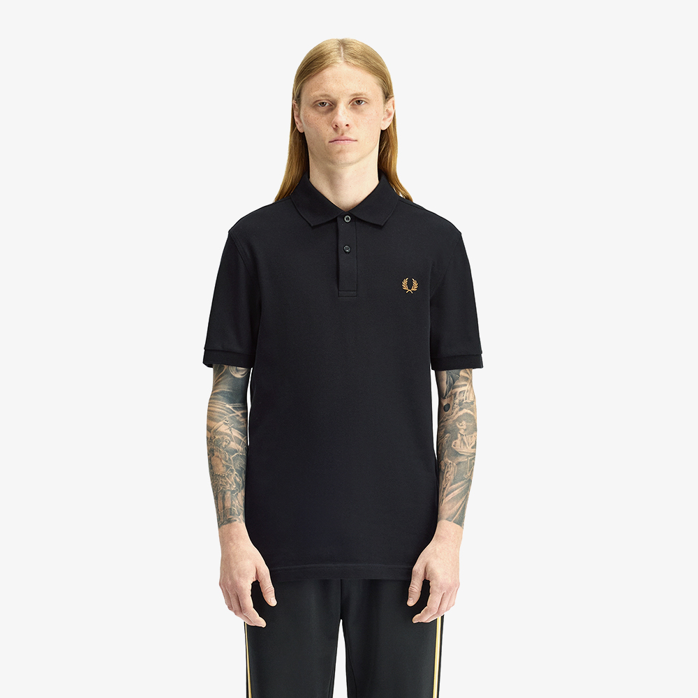 프레드페리 M6000 플레인 프레드페리 셔츠 블랙 다크카라멜(Fred Perry Plain Fred Perry Shirt Black Dark Caramel) - 2