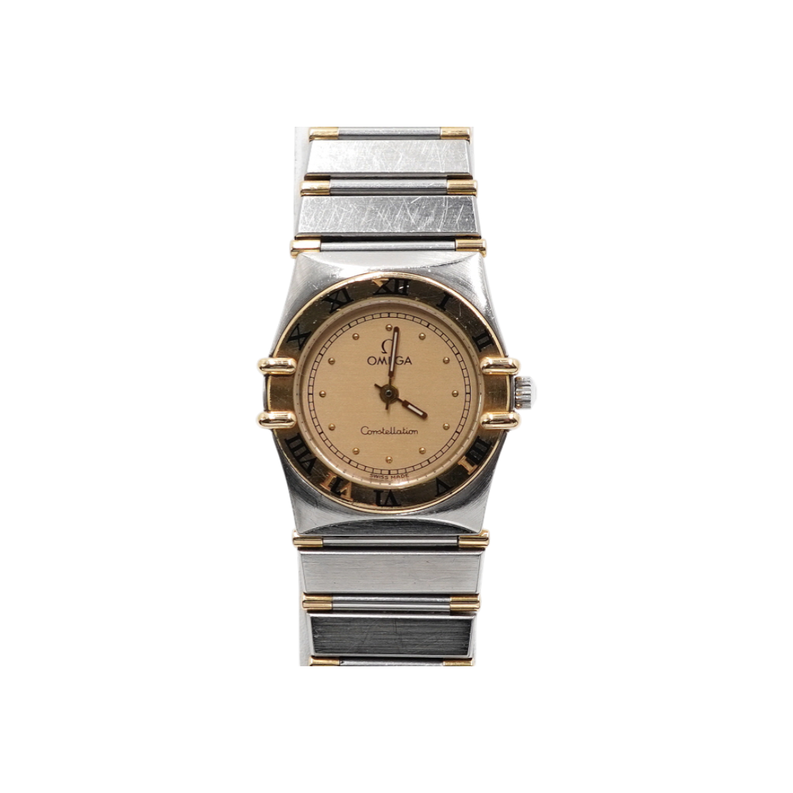 오메가 6104/465.6 18K골드콤비 컨스텔레이션 22MM 쿼츠 여성 시계aa61434(Omega Constellation 22mm 18K Gold & Steel Quartz Women's Watch)