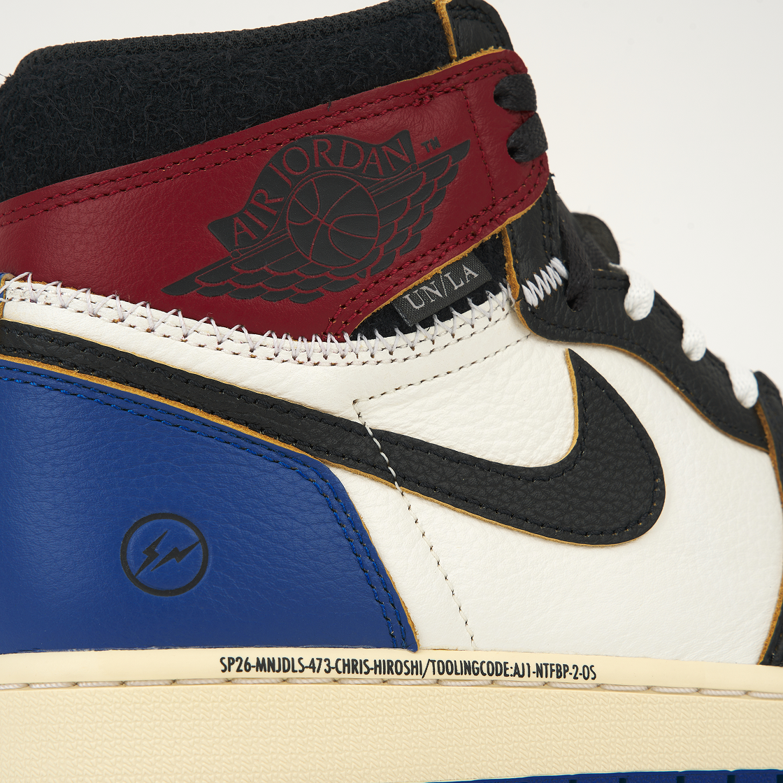 조던 1 x 프라그먼트 x 유니온 LA 블랙 앤 바시티 레드(Jordan 1 x Fragment x Union LA Black and Varsity Red) - 7