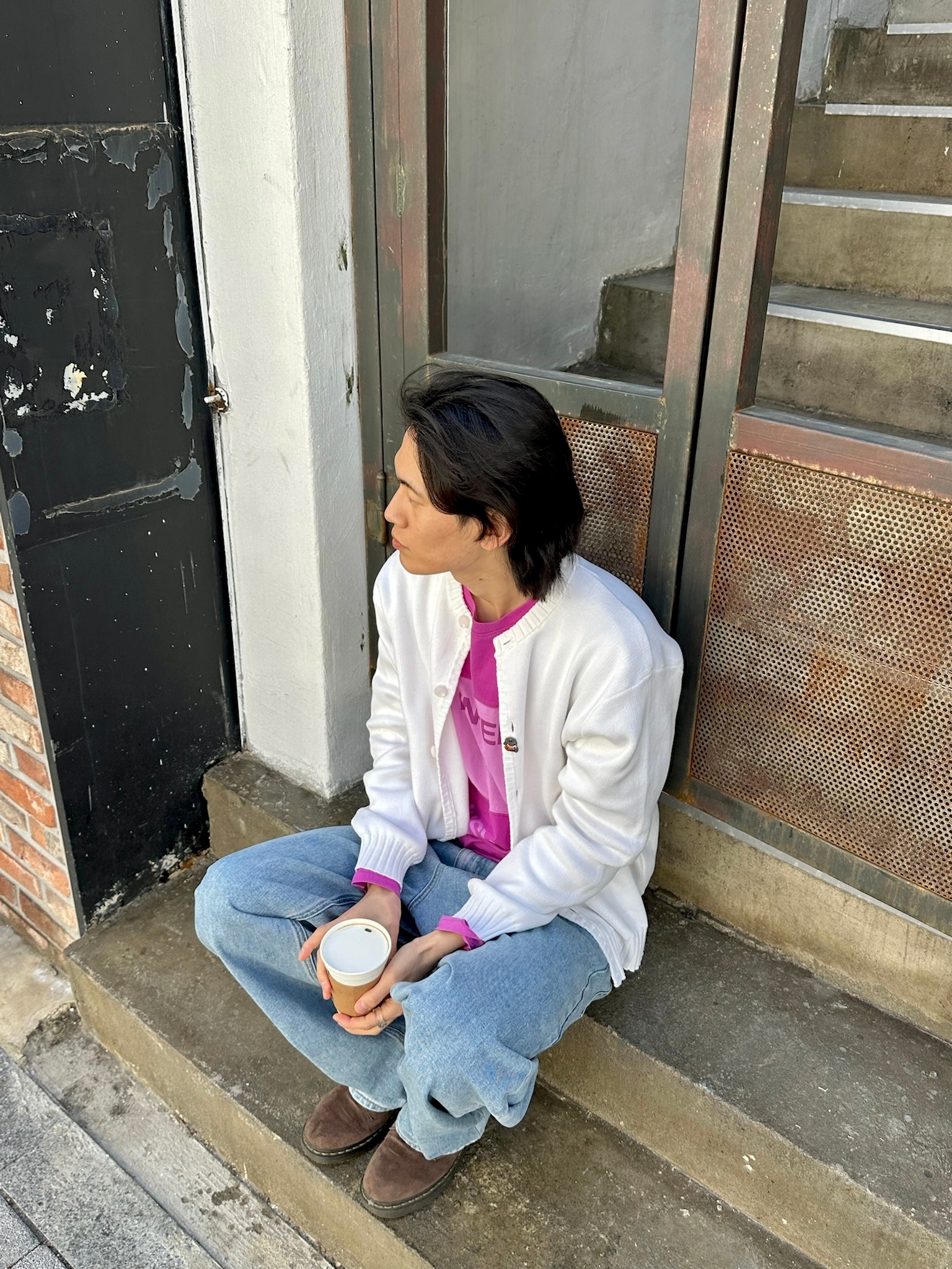 Dr. Martens 1461 Bex Crazy Horse Dark Brown 착용 스타일 - 2