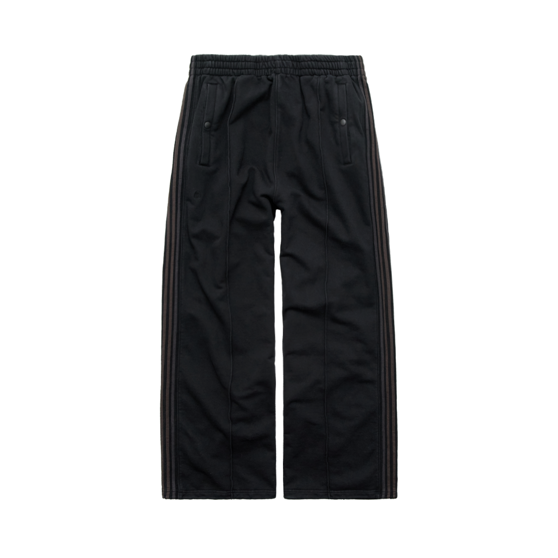 폴리테루 루즈드 트랙 팬츠 블랙/퍼플 브라운(Polyteru Loosed Track Pants Black/Purple Brown)