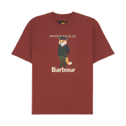Barbour x Maison Kitsune Beaufort Fox T-Shirt Burnt Red