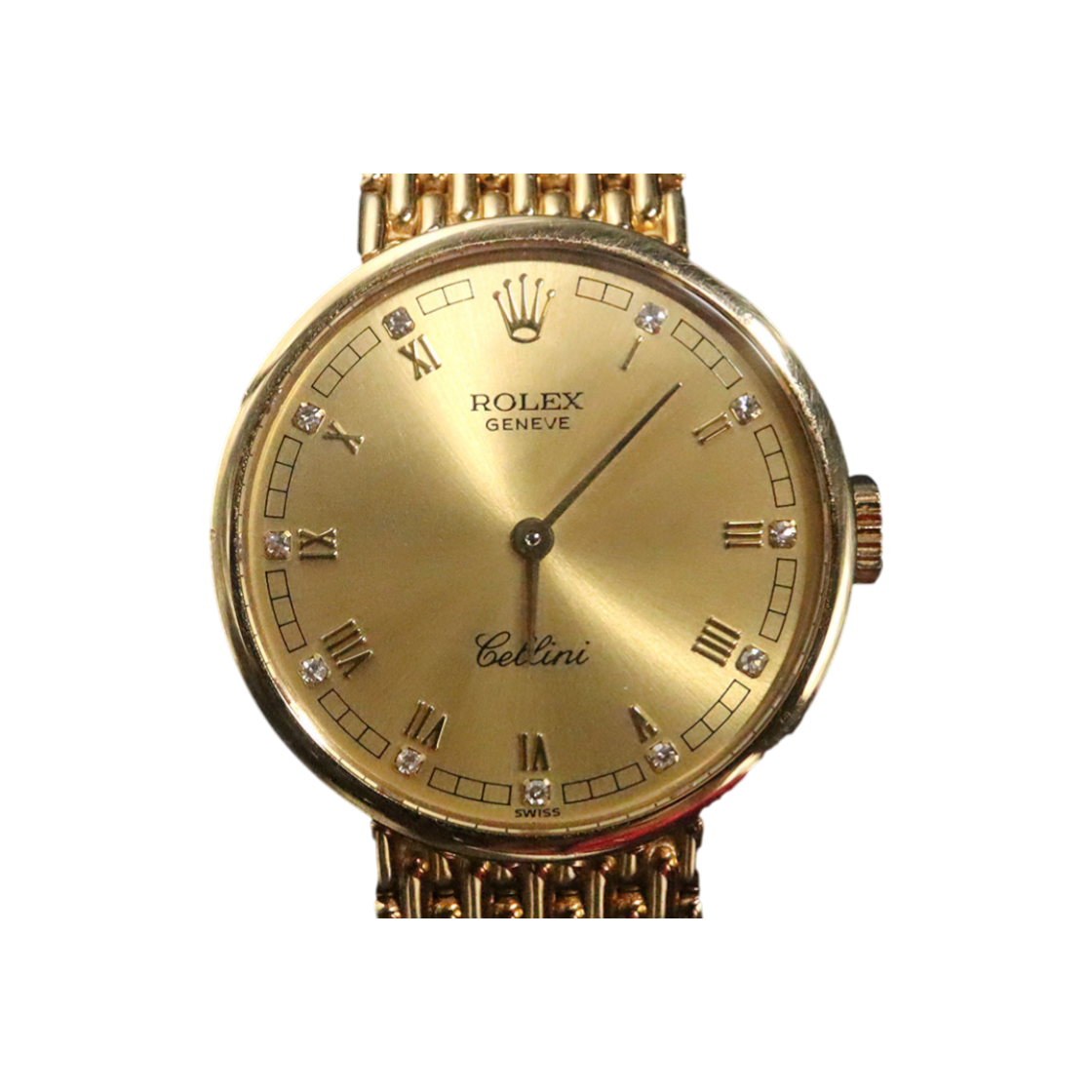 ITI4UEF9O4GB Rolex Cellini 5041 26MM 18K Yellow Gold Manual Women's Watch with 11P Diamonds