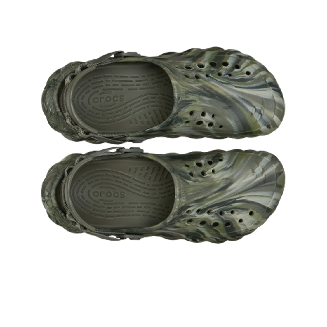 크록스 에코 마블드 클로그 더스티 올리브 멀티(Crocs Echo Marbled Clog Dusty Olive Multi) - 2