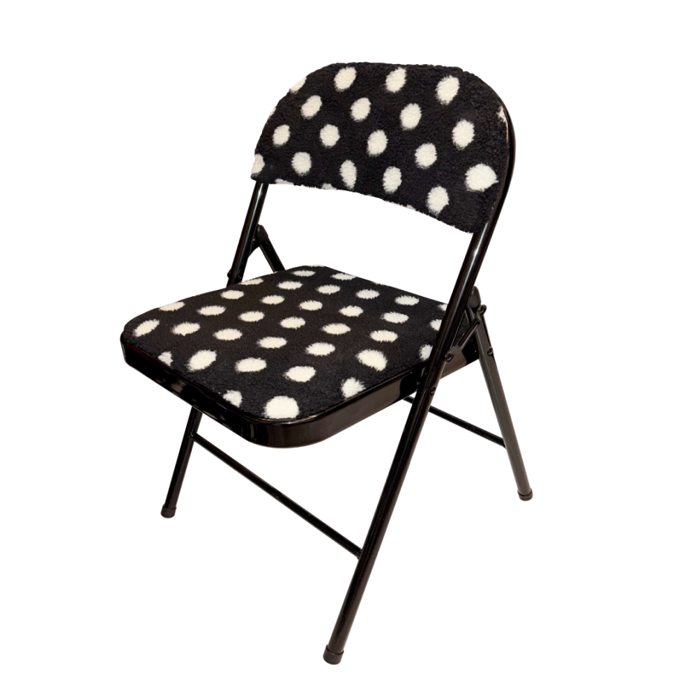 유라이크왓 덤블 도트 폴딩체어 (블랙)(you like what Dumble dot folding chair (black))