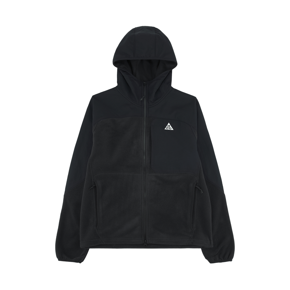 나이키 ACG 울프 트리 플러스 풀집 후드 미드 레이어 블랙 서밋 화이트 - 아시아(Nike ACG Wolf Tree Plus Full-Zip Hooded Mid Layer Black Summit White - Asia)