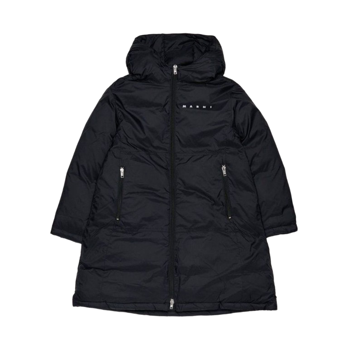 (키즈) 마르니 로고 패딩 자켓 블랙((Kids) Marni Logo Padded Jacket Black)