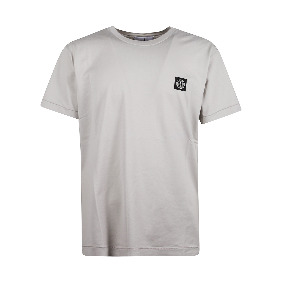 L1S1521000-27S0013-V0061 Stone Island 2100027 60/2 Cotton Jersey Slim Fit T-Shirt with Compass Patch Pearl Grey - 26SS