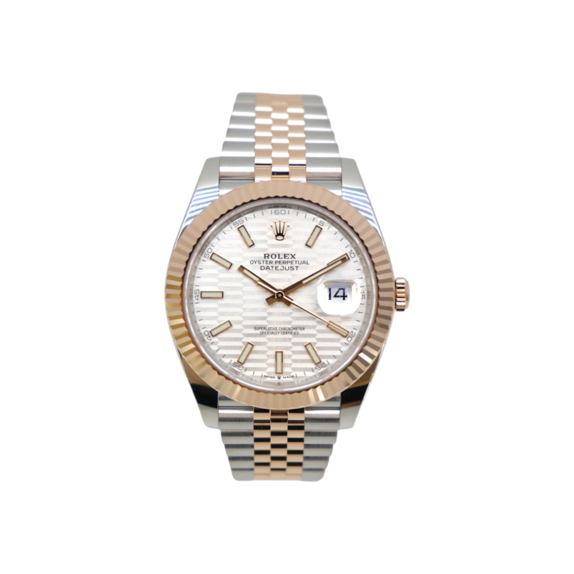 ITJI6FE2PPVT Rolex 126331 Datejust 41mm Motif Rose Gold Combination
