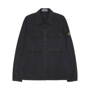 Stone Island 102WN Brushed Organic Cotton Overshirt Black - 23FW
