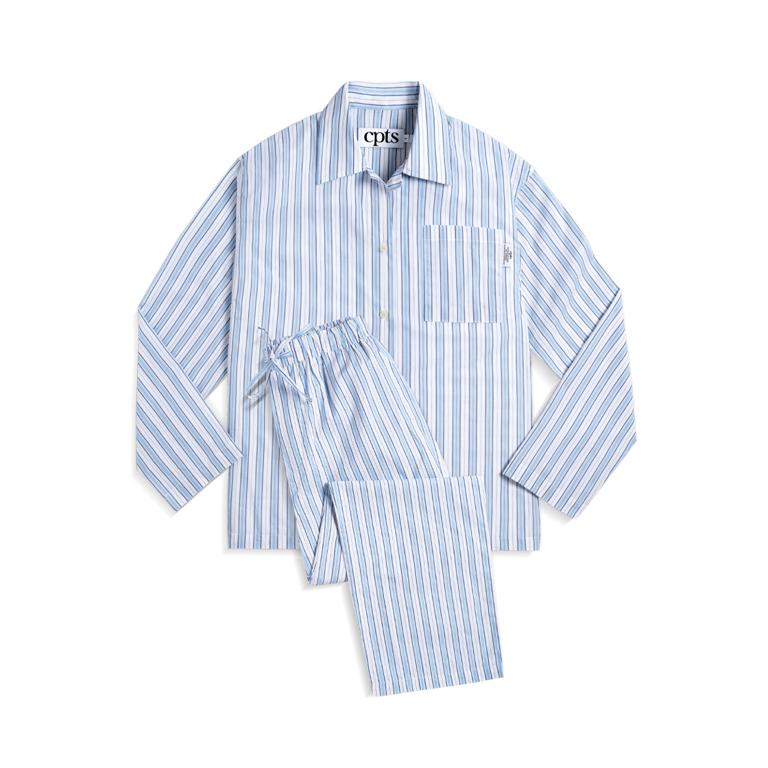 씨피티에스 클래식 스트라이프 파자마 스카이블루