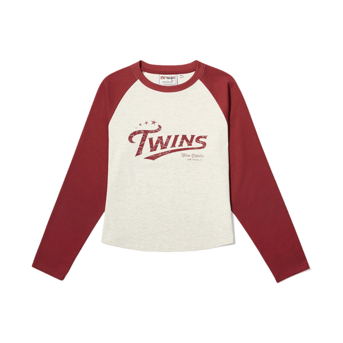 (W) LG 트윈스 x 1993스튜디오 V4 레트로 라글란 롱슬리브 버건디((W) LG Twins x 1993 Studio V4 Retro Raglan Long Sleeve Burgundy)