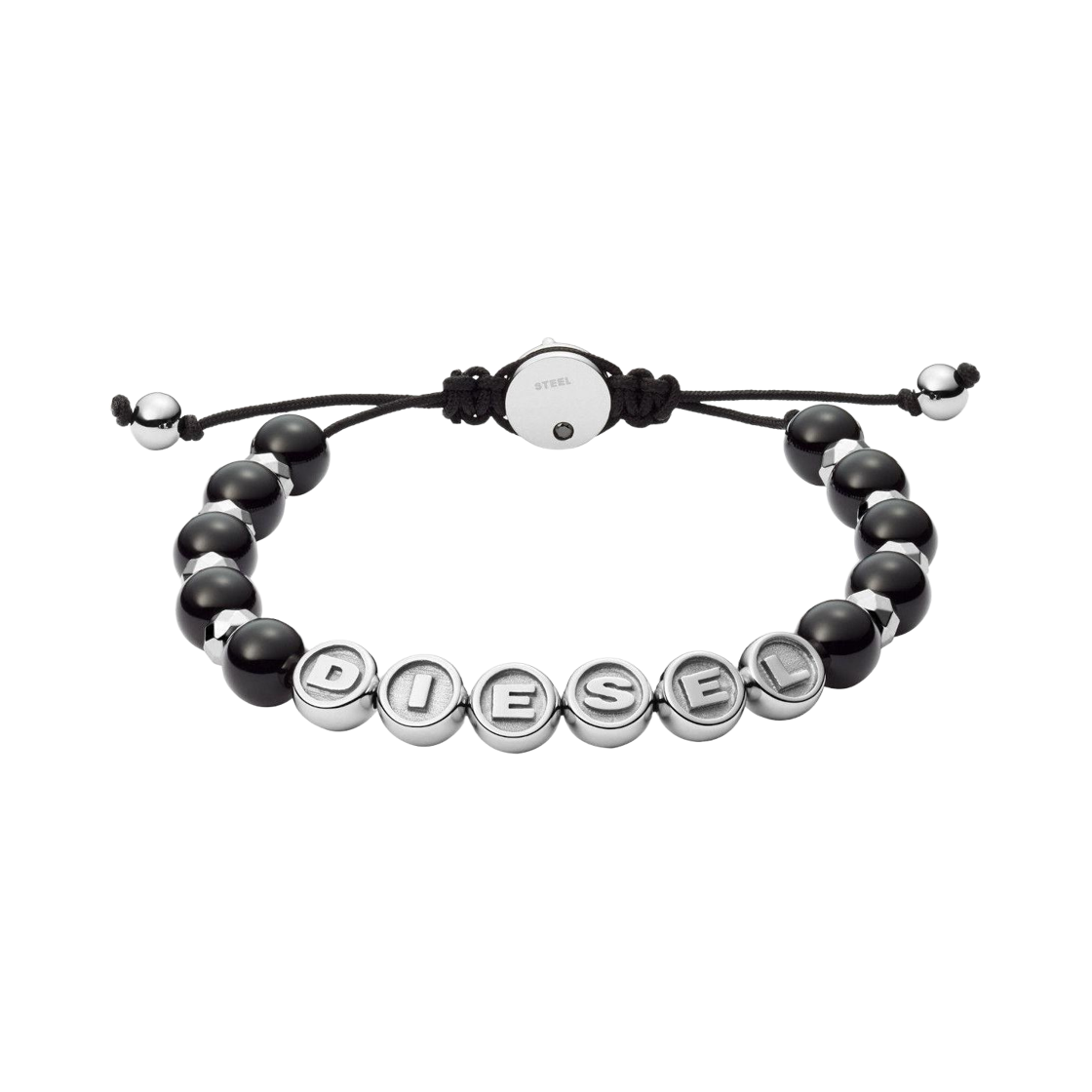 DX1267040 Diesel Dx1267040 Agate Bracelet Stainless Steel Silver Black
