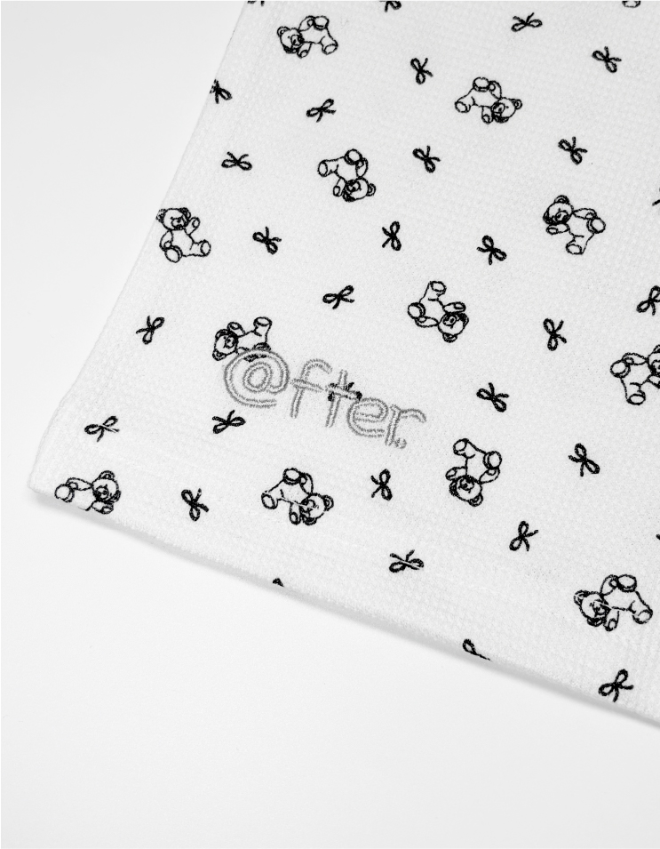 에프터누드 베어 와플 티 아이보리(Afternude Bear Waffle Tee Ivory) - 4