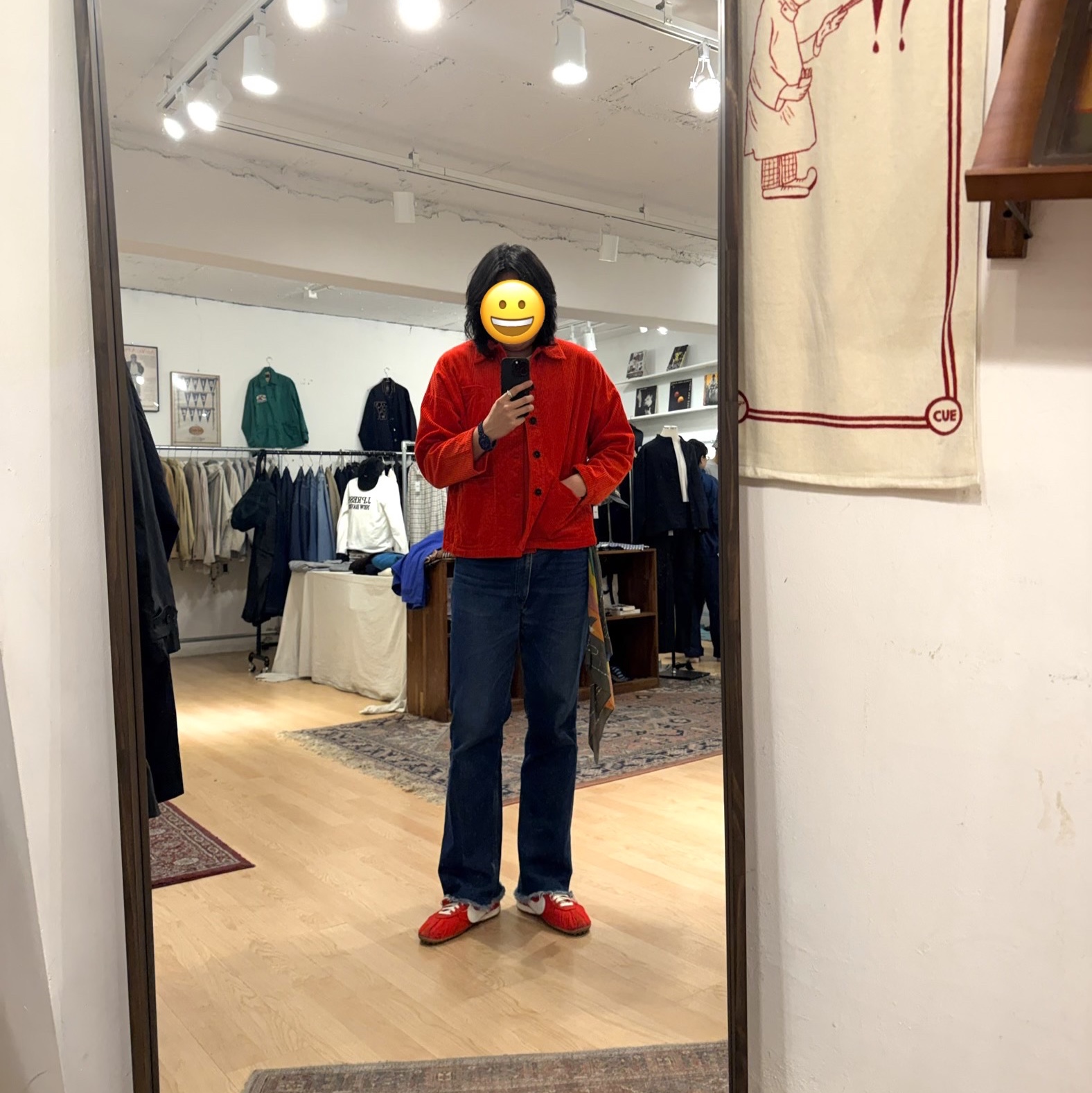 Nike x Jacquemus Moon Shoe SP University Red and Bicycle Yellow 착용 스타일 - 1