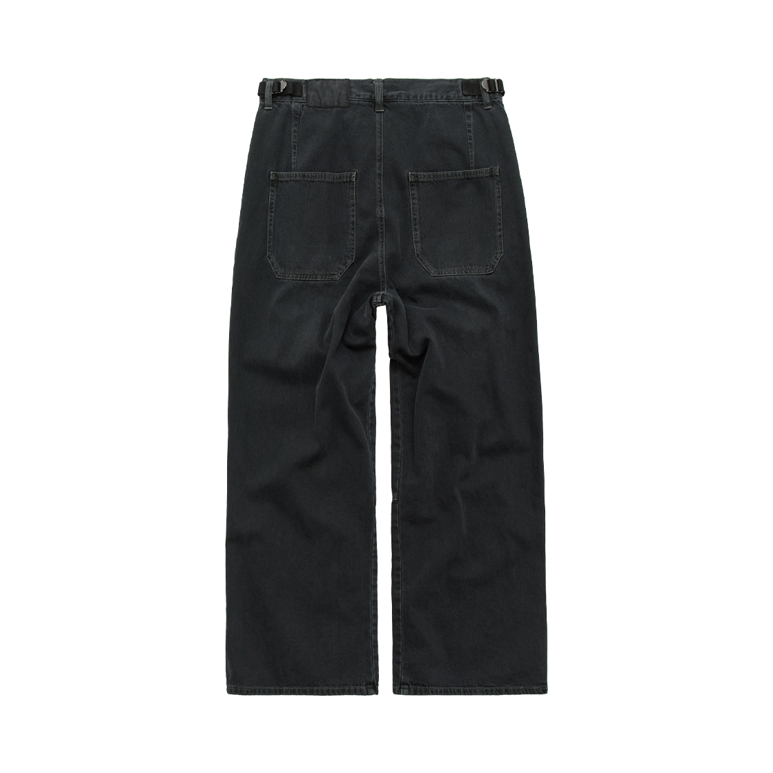 폴리테루 고시마 데님 팬츠 워시드 블루 차콜(Polyteru Gosima Denim Pants Washed Blue Charcoal) - 2