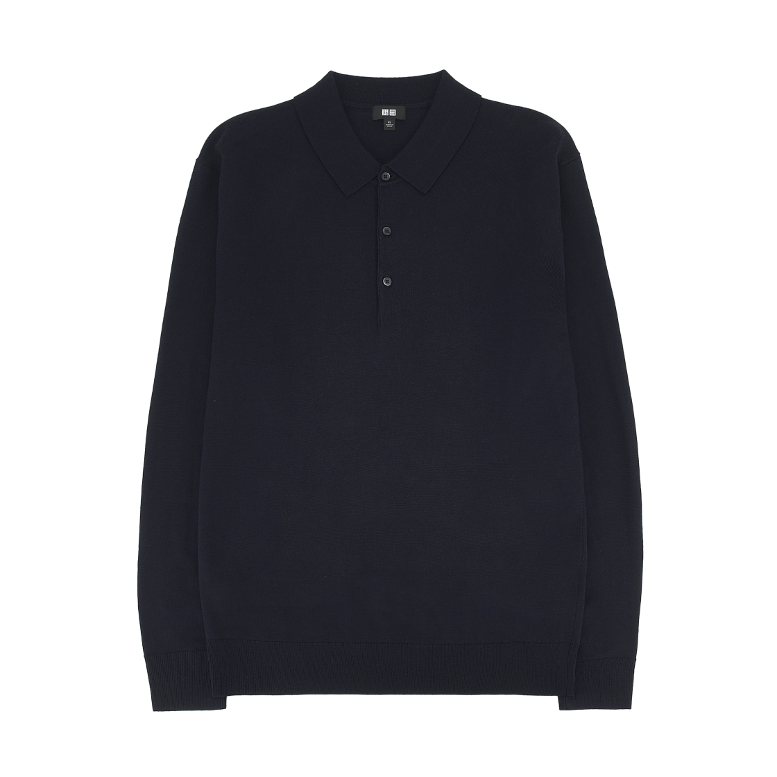 478537-69 Uniqlo Merino Knit Polo Sweater Navy - JP
