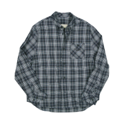Undermycar Mu.171 Classic Logo Semi-Regular Fit Pocket Check Shirts Navy