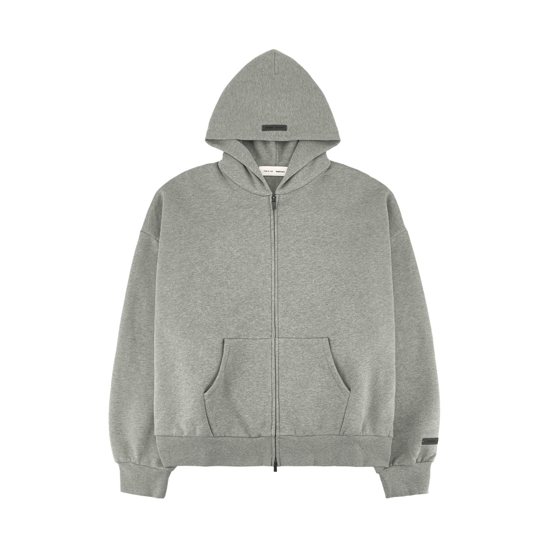 에센셜 클래식 플리스 집업 후드 콘크리트 헤더 - 25SS(Essentials Classic Fleece Zip Up Hoodie Concrete Heather - 25SS)