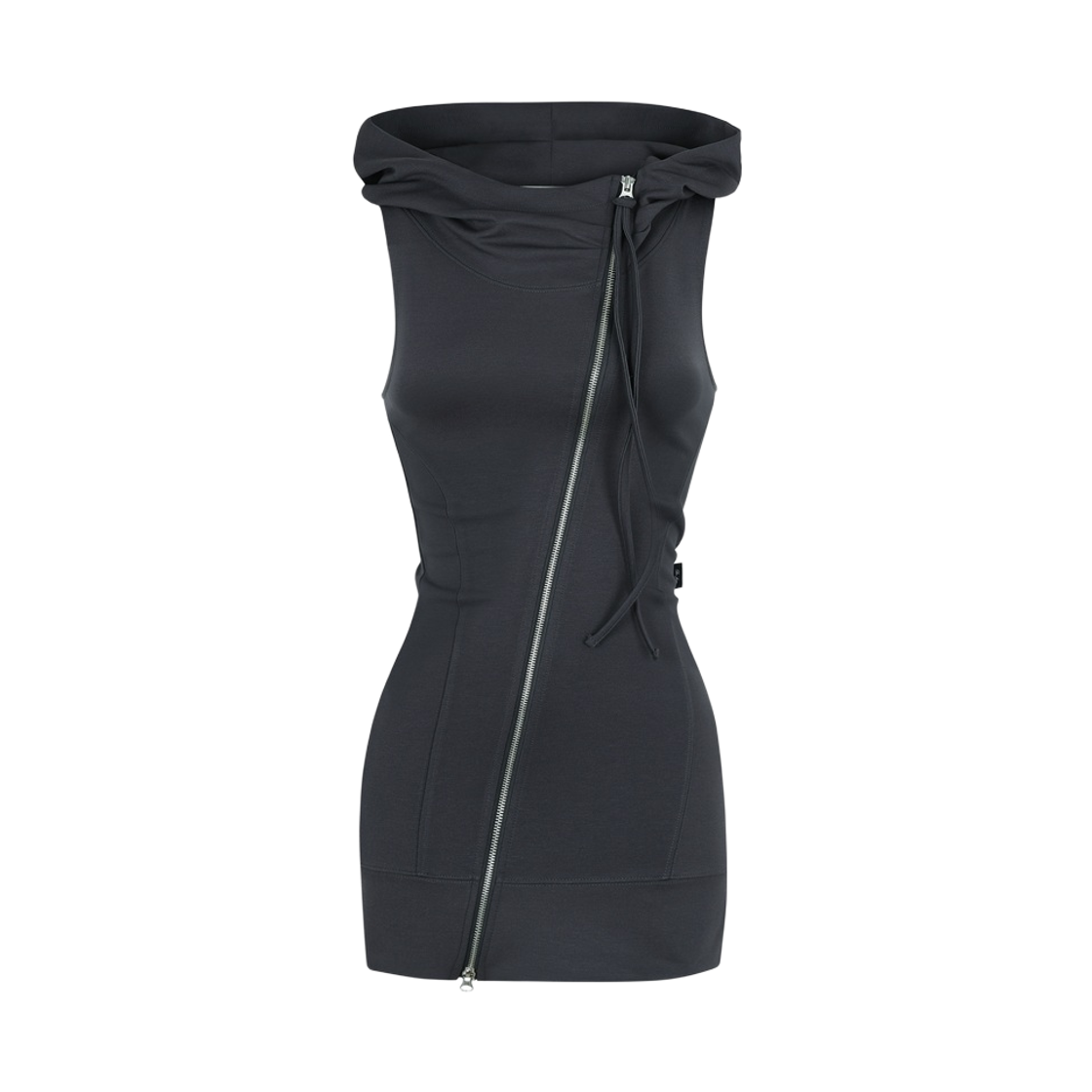 비앤프롬 하이넥 드레이프 후드 집업 드레스(Bnfrom Highneck Drape Hood Zipup Dress) - 1