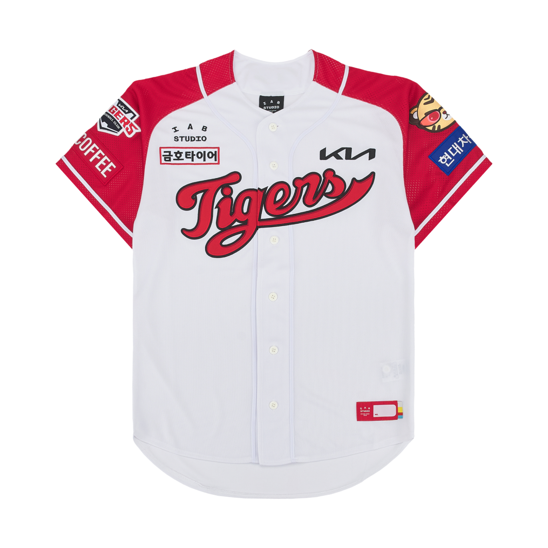 기아 타이거즈 x 아이앱 스튜디오 24 어센틱 핫 서머 유니폼 화이트 레드 (논 마킹 버전)(Kia Tigers x IAB Studio 24 Authentic Hot Summer Uniform White Red (Non Marking Ver.))