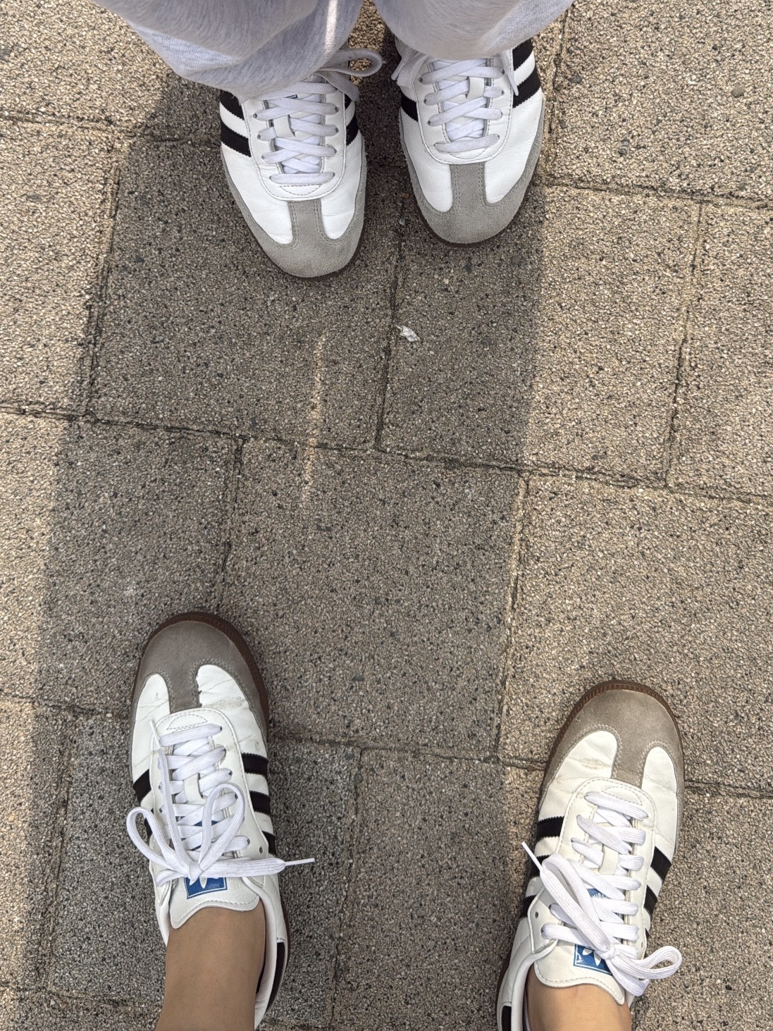 Adidas Samba Vegan White Black, Adidas Samba OG Cloud White 착용 스타일