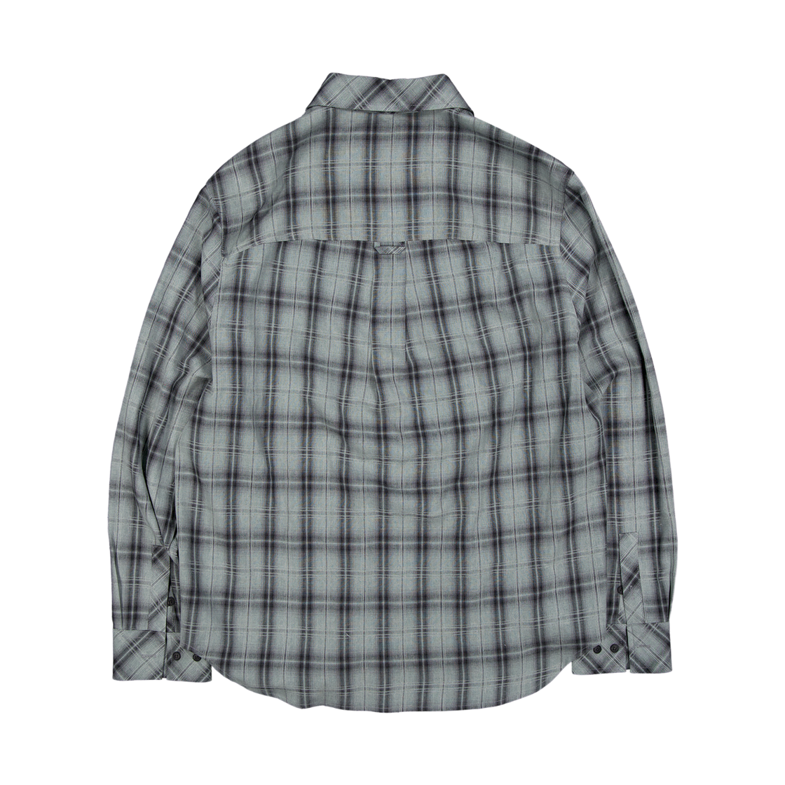 언더마이카 무.167 클래식 로고 세미 레귤러 핏 포켓 체크 셔츠 카키(Undermycar Mu.167 Classic Logo Semi-Regular Fit Pocket Check Shirts Khaki) - 2