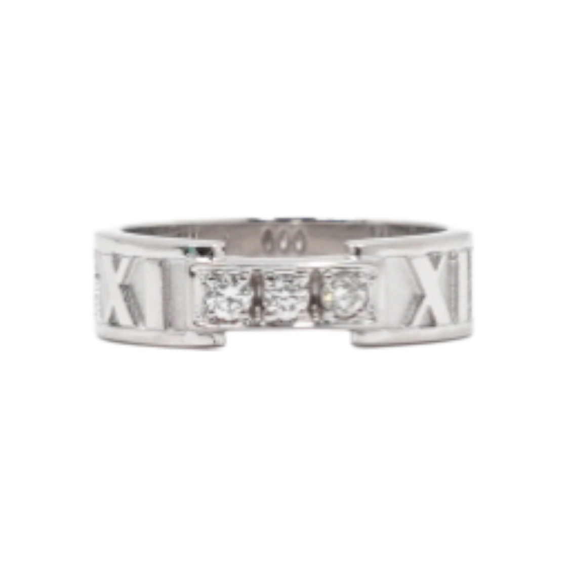 티파니 18K화이트골드 아틀라스 3P다이아 5mm 반지-9호,10호aa61608(Tiffany 18K White Gold Atlas 3-Piece Diamond Ring - Size 9, 10) - 1