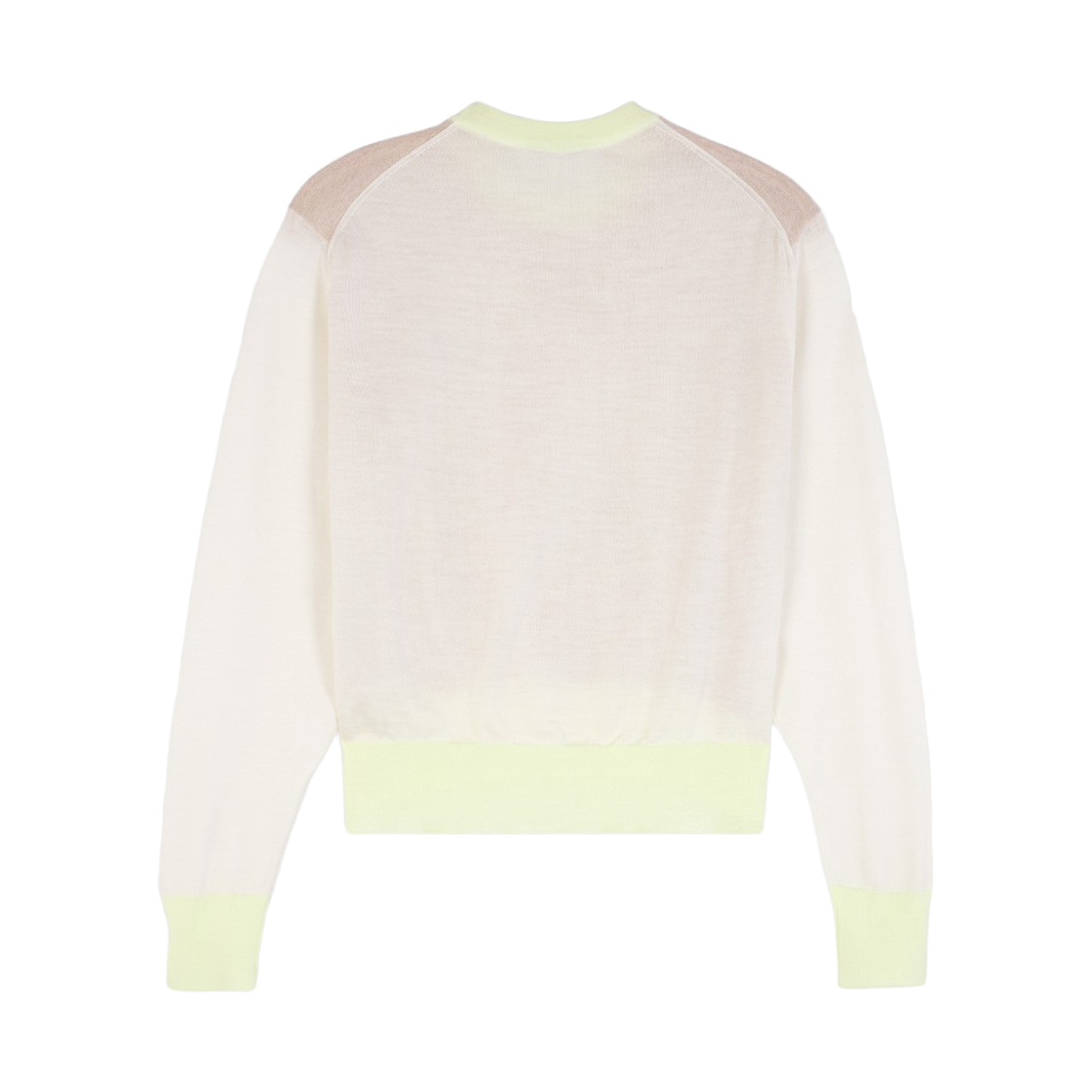(W) 메종 키츠네 베이비 폭스 패치 컬러 블록 점퍼 라이트 베이지 아이보리((W) Maison Kitsune Baby Fox Patch Color Block Jumper Light Beige Ivory) - 2