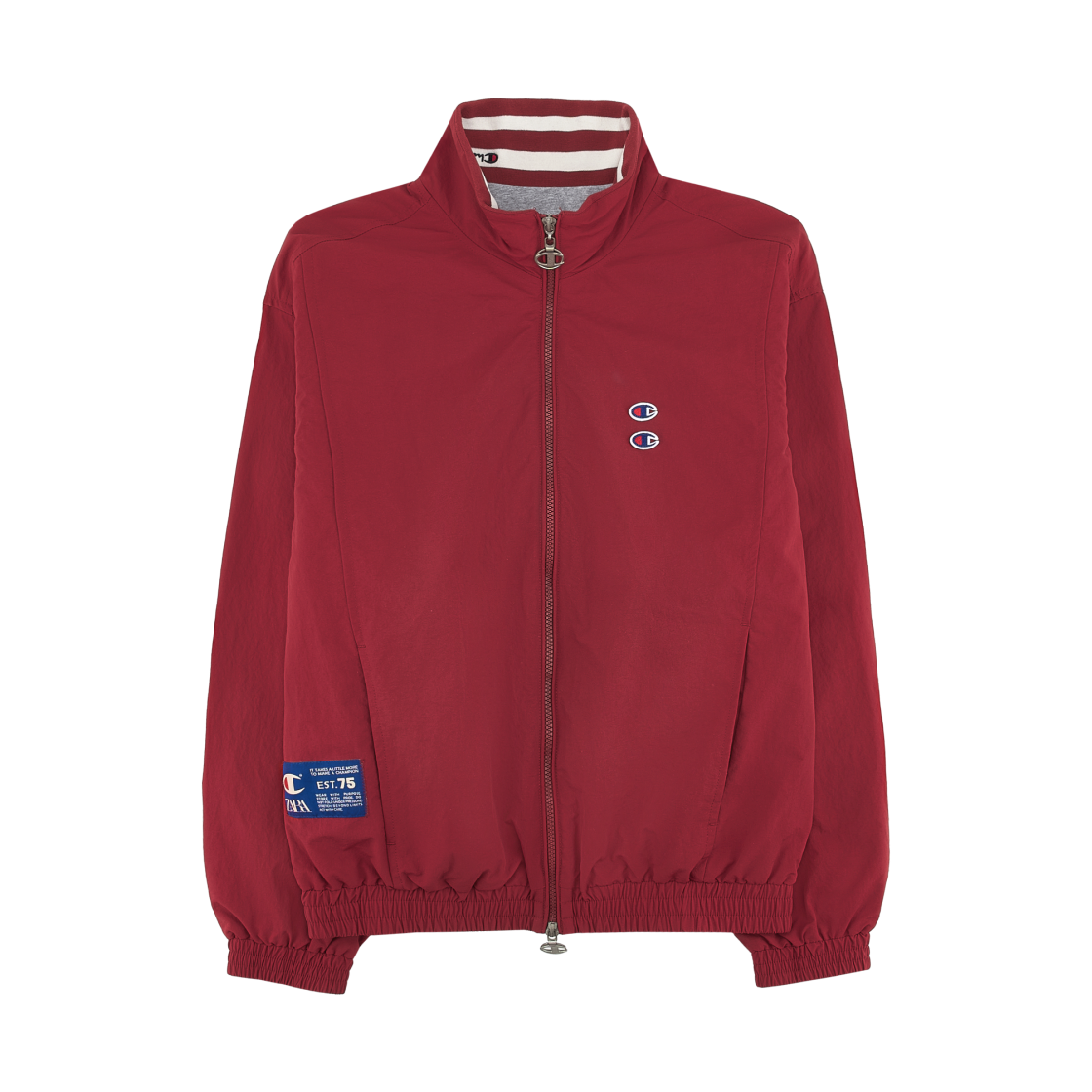 자라 x 챔피온 테크니컬 패치 자켓 레드(Zara x Champion Technical Patch Jacket Red)