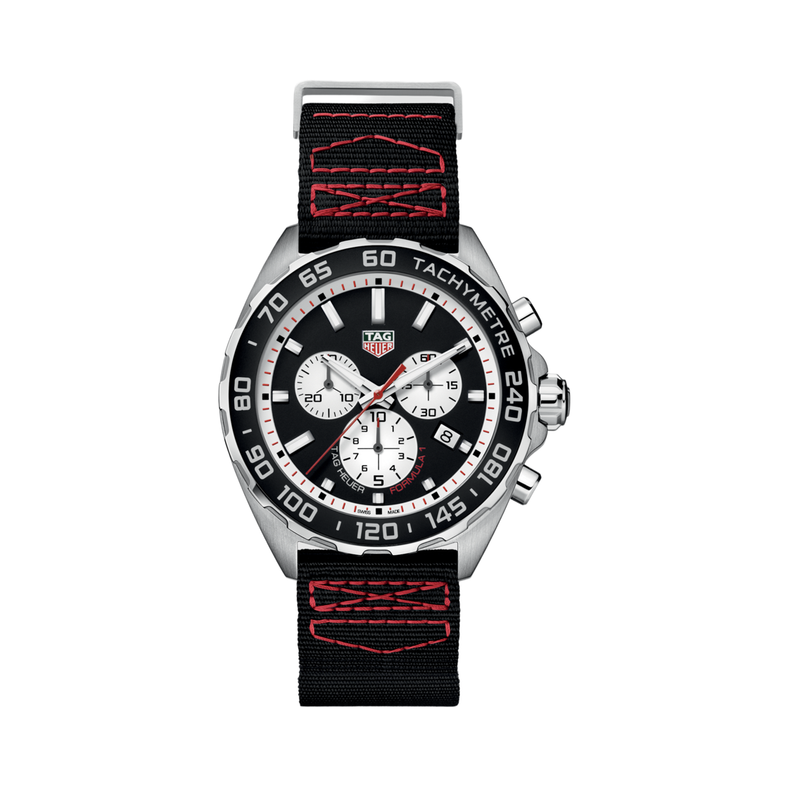 태그 호이어 포뮬러 1 쿼츠 크로노그래프 43mm 패브릭 블랙(TAG Heuer Formula 1 Quartz Chronograph 43mm Fabric Black)