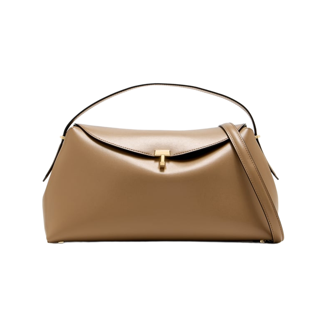 토템 티락 레더 탑 핸들 카멜(Toteme T-Lock Leather Top Handle Camel) - 1