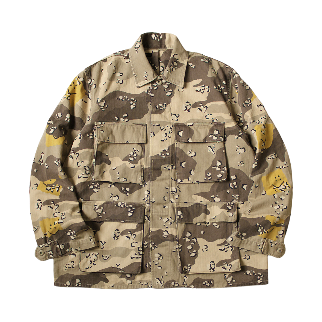 K2510LJ105 Kapital Cotton Herringbone Peckish Chocolate Chip Camo Army Jacket