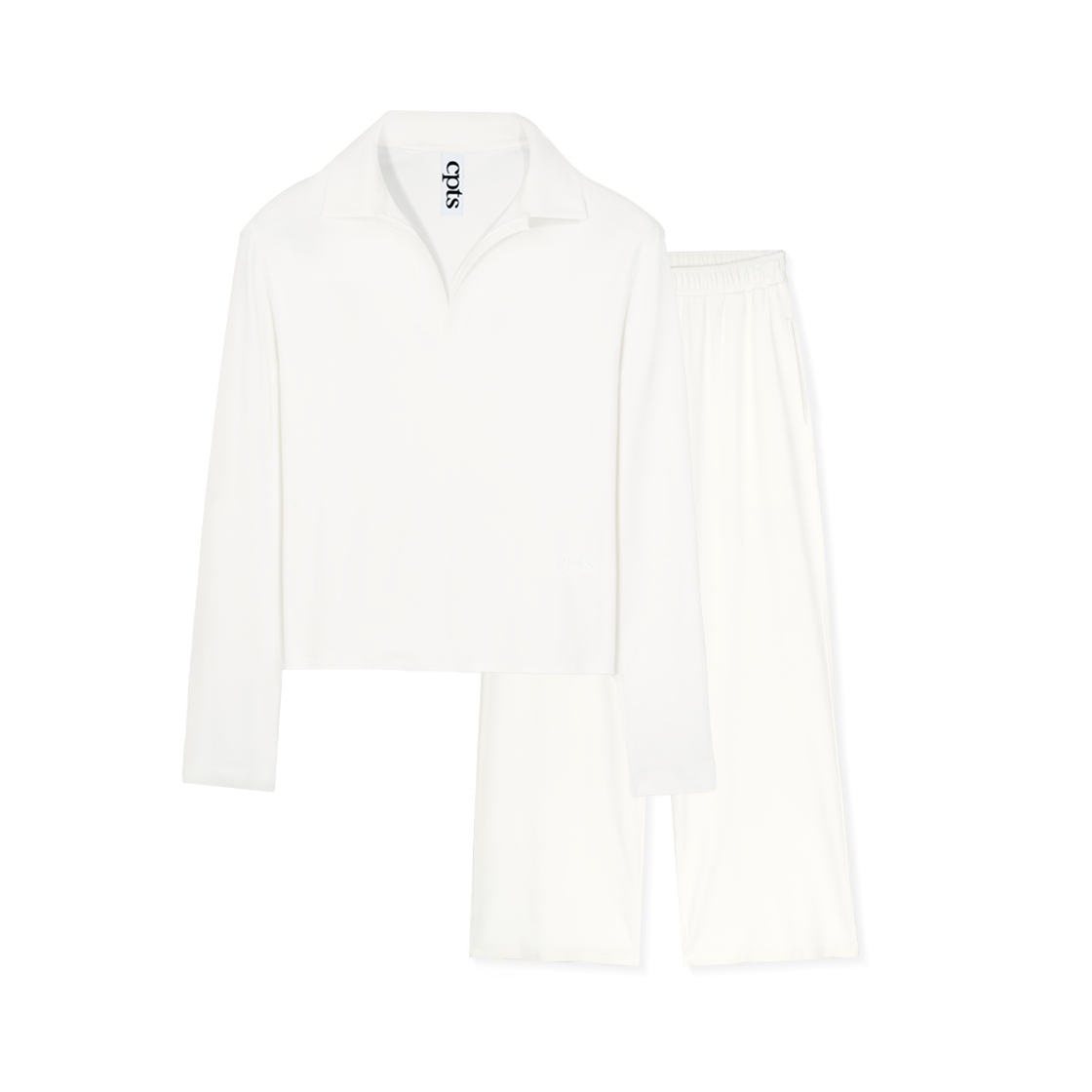 씨피티에스 모달 코튼 라운지 셋업 클라우디 화이트