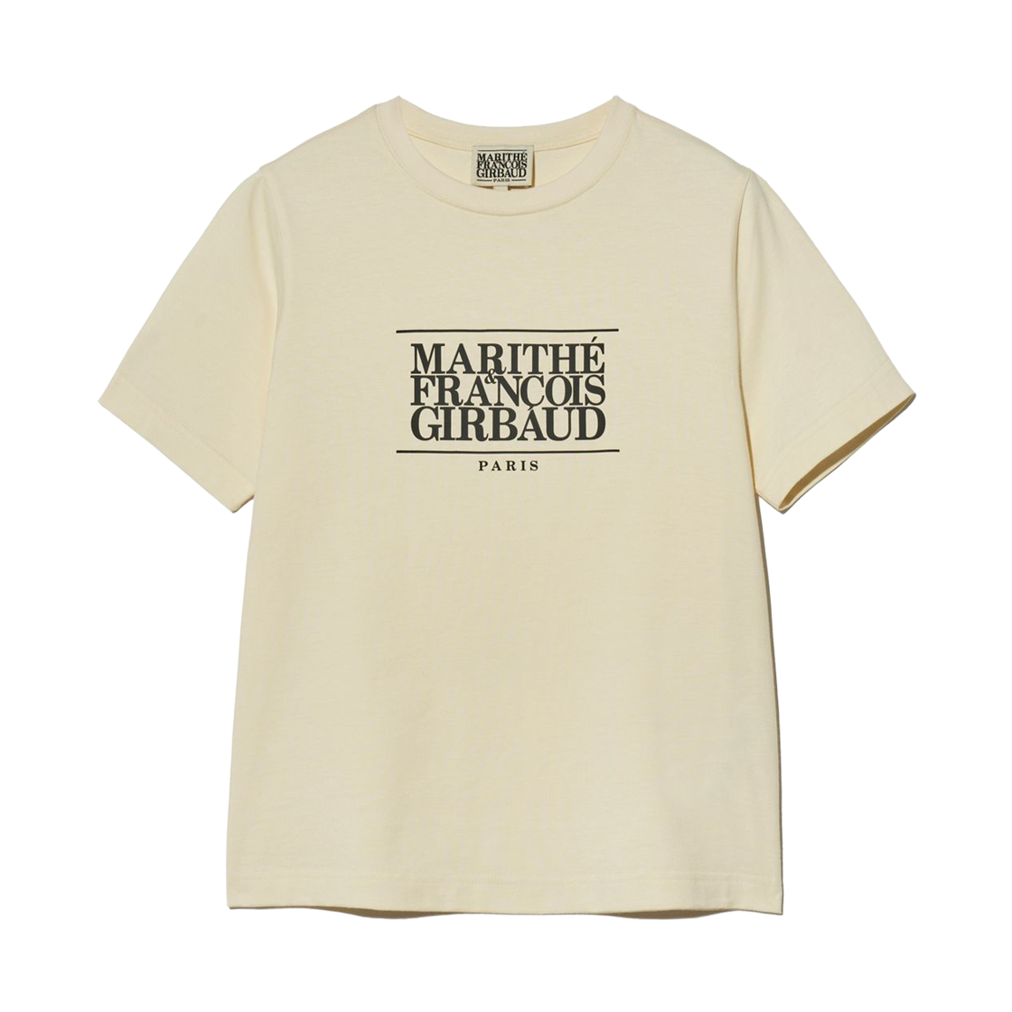 (W) 마리떼 프랑소와 저버 클래식 로고 티셔츠 크림((W) Marithe Francois Girbaud Classic Logo T-Shirt Cream)