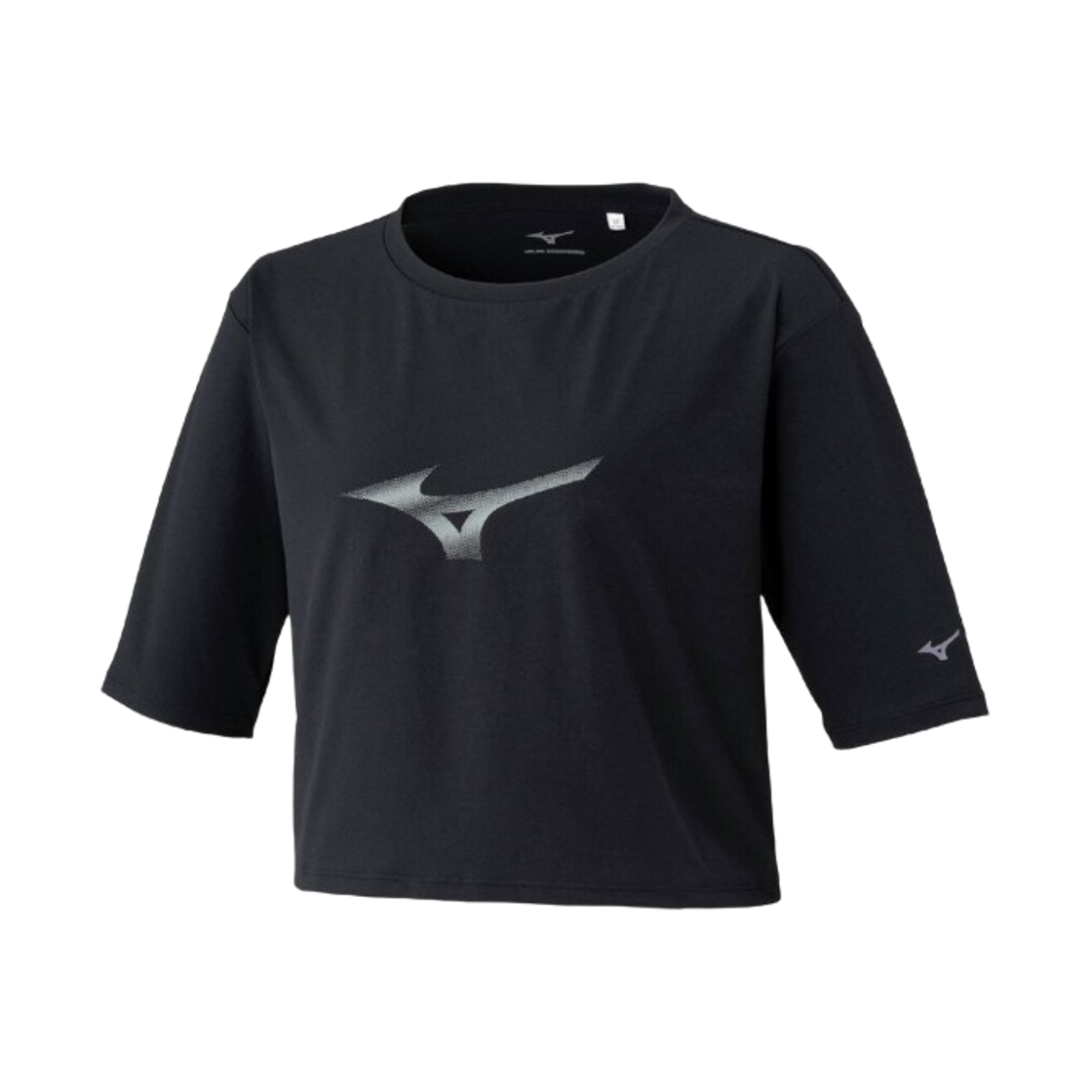 32MAD30209 (W) Mizuno Wide Silhouette Stretch Soft Dry Cropped T-Shirt Black