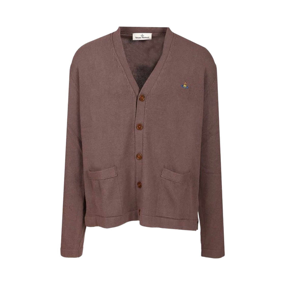 27010014-Y0021-D408 Vivienne Westwood Cotton Blend Cardigan Truffle