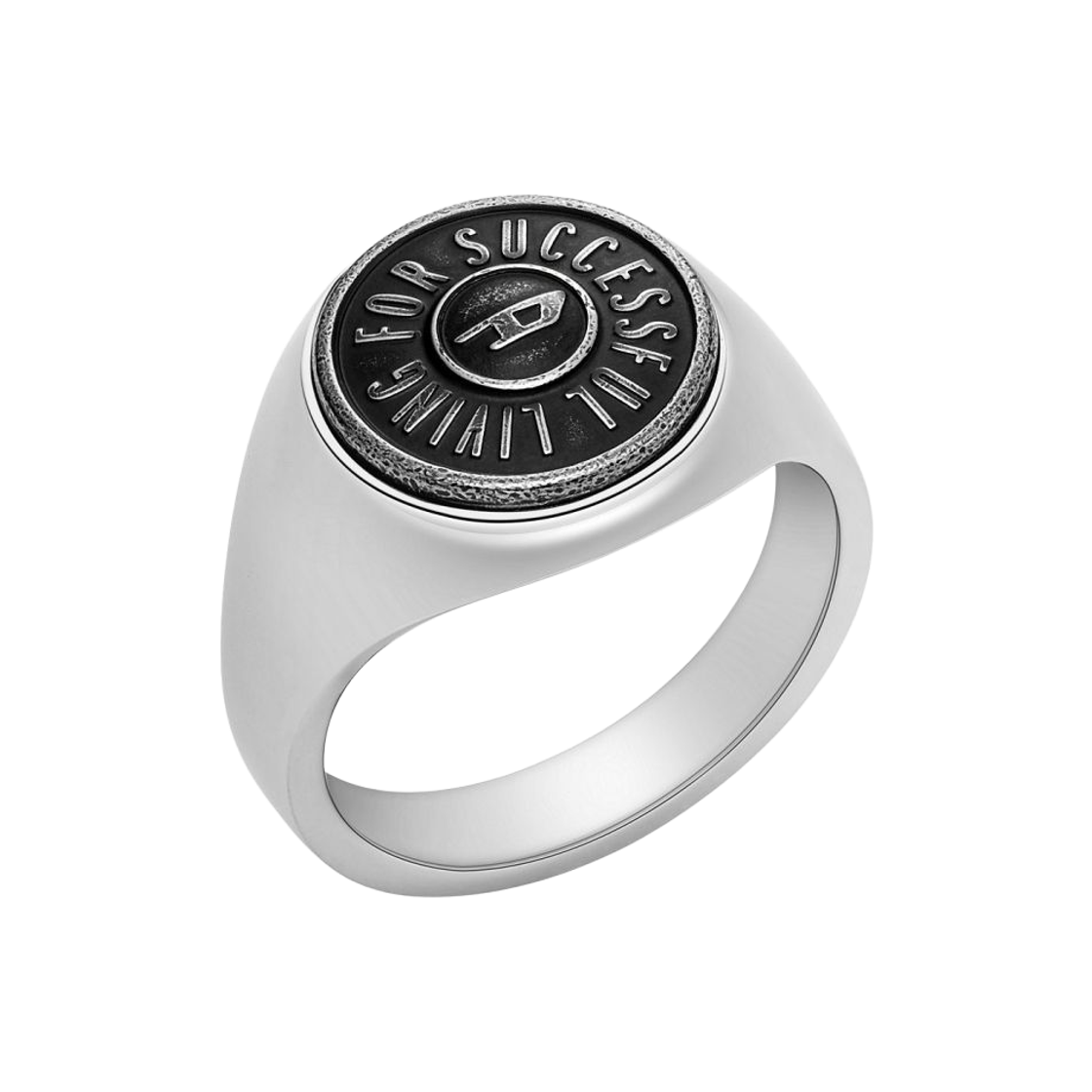 DX1463040 Diesel Dx1463040 Signet D Logo Ring Stainless Steel Silver