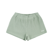 LAZYZ Baked Waffle Lounge Shorts - Sage Green