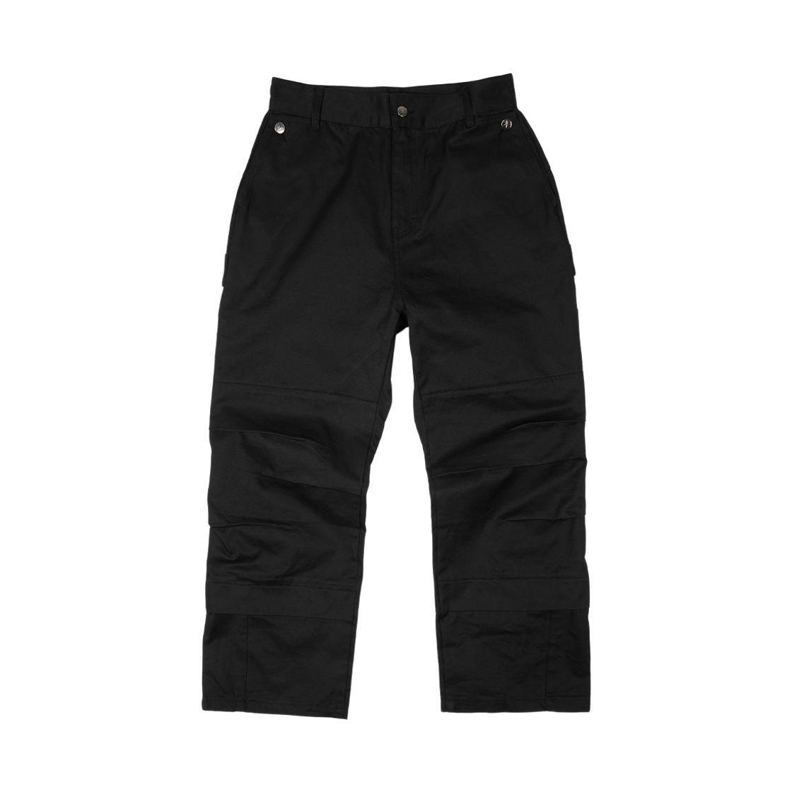 이티씨이 사이드 스냅 블랙 로고 팬츠 블랙(ETCE Side Snap Back Logo Pants Black)