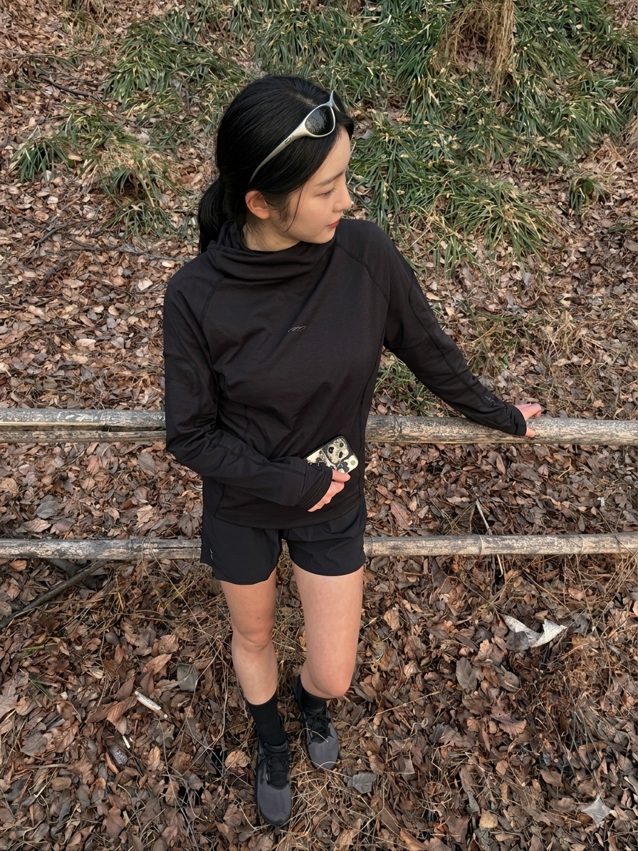 Montbell Trekking Glasses Silver Metallic Light Grey, On Running Cloudmonster All Black 착용 스타일 - 1