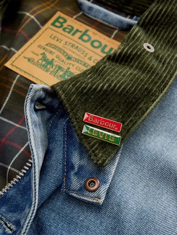 Levi's x Barbour Type II Trucker Jacket Vintage Washed Denim 착용 스타일 - 2
