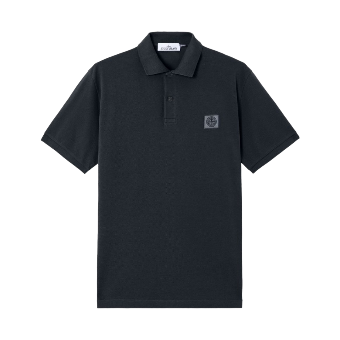 L1S1522000-11S0039-V0020 Stone Island 2200011 50/2 Organic Cotton Pique Regular Fit Short Sleeve Polo with Compass Patch Navy Blue - 26SS
