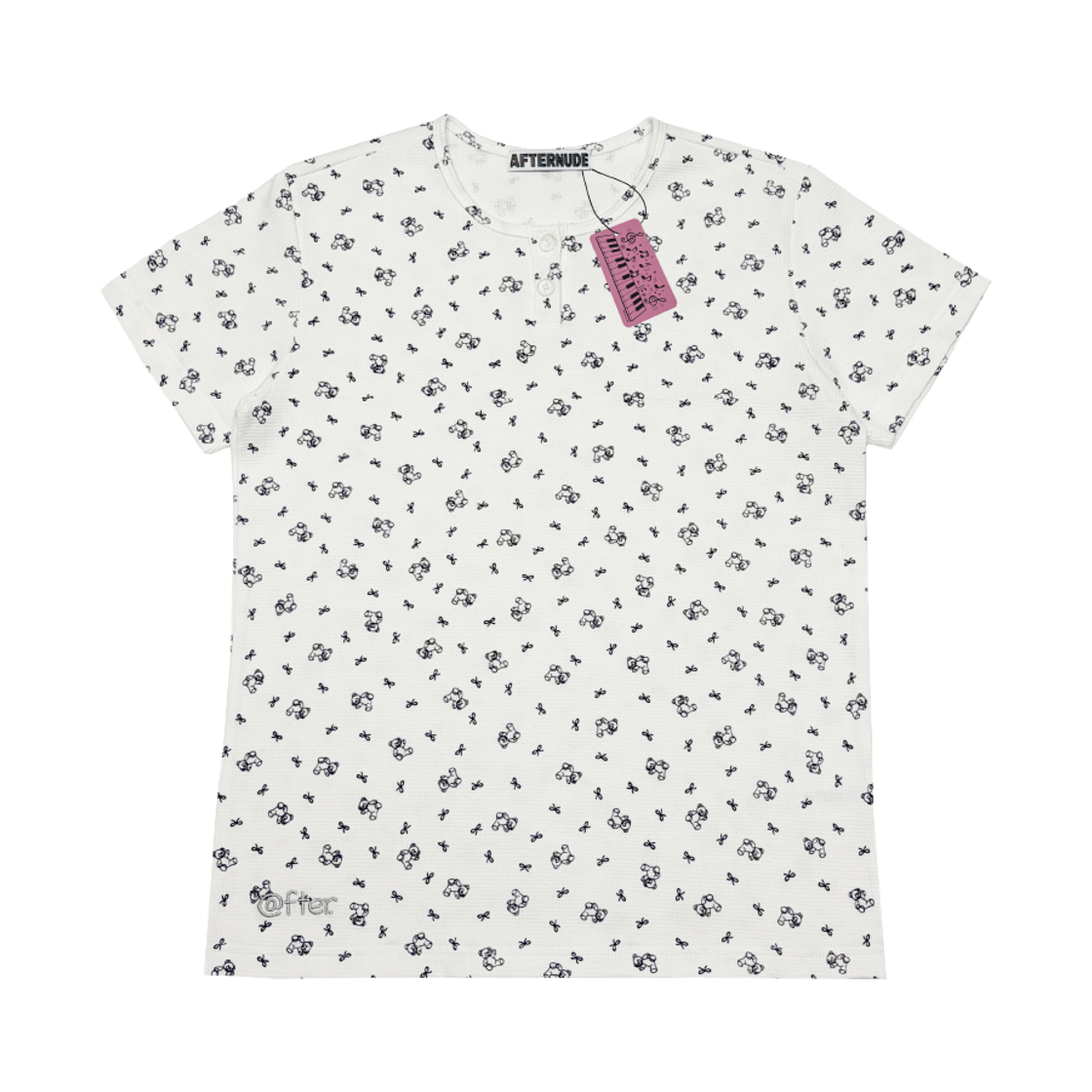 에프터누드 베어 와플 티 아이보리(Afternude Bear Waffle Tee Ivory)
