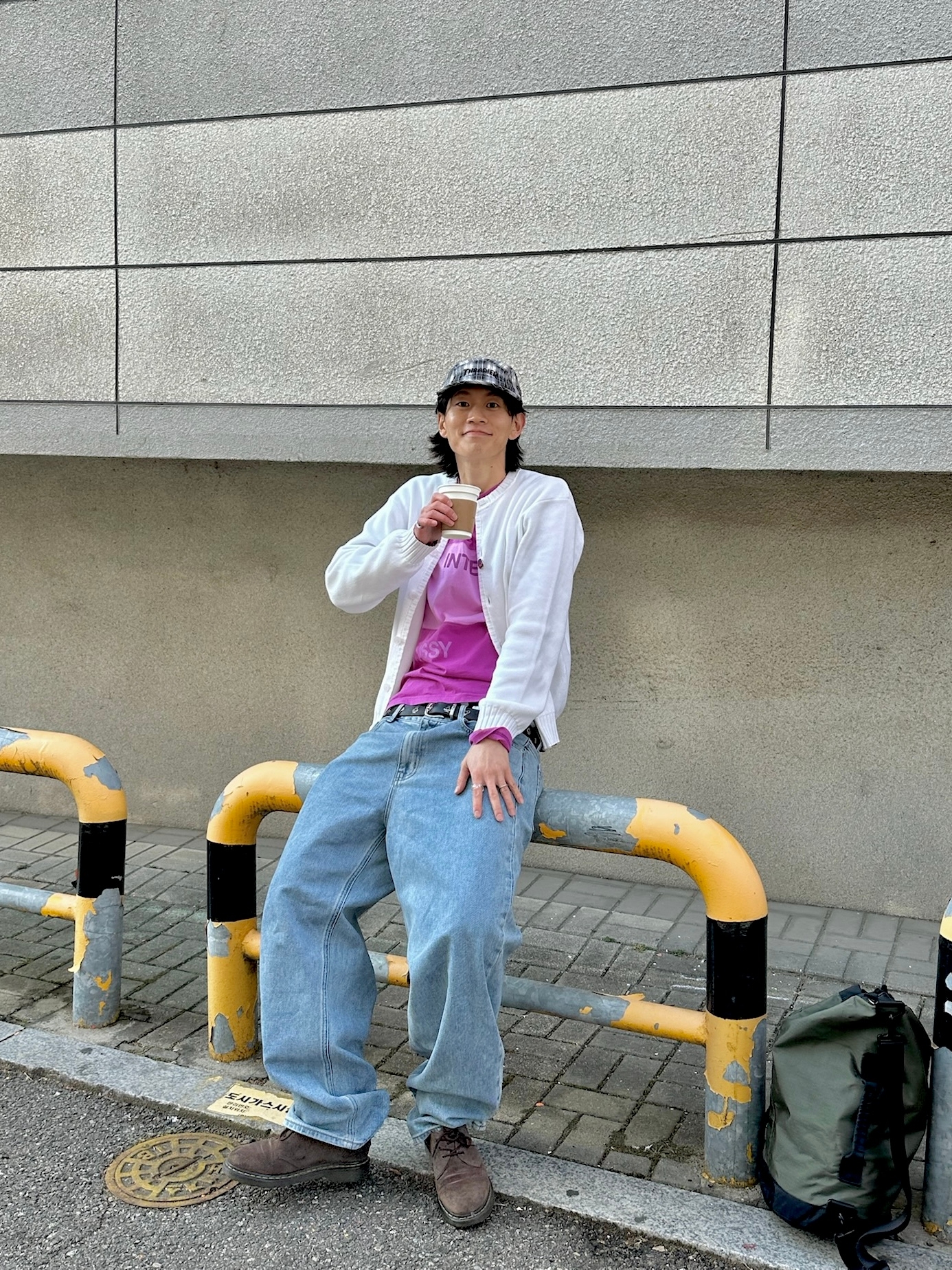 Stussy Royal Suit Dress Belt Black, Dr. Martens 1461 Bex Crazy Horse Dark Brown 착용 스타일 - 3