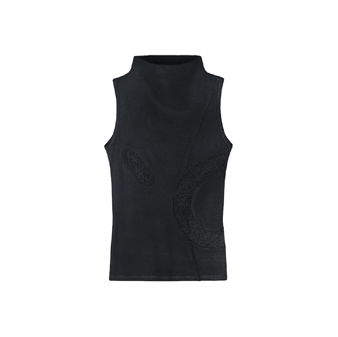 본네 우먼 스파이럴 슬리브리스 탑 블랙(Bonnae Women Spiral sleeveless top Black)