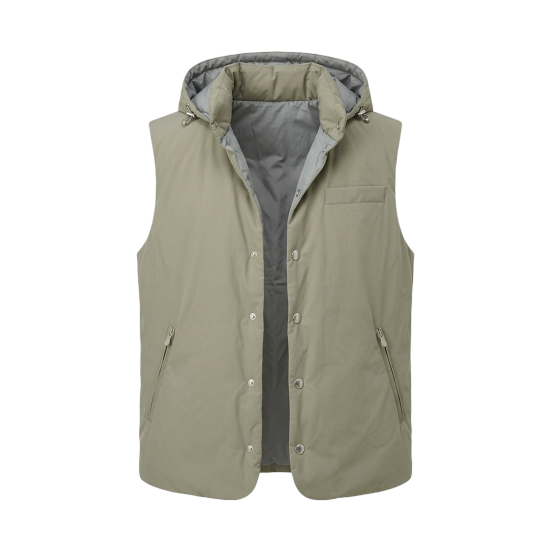 브루넬로 쿠치넬리 후드 다운 질렛 그린(Brunello Cucinelli Hooded Down Gilet Green)